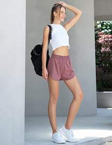 Pantalones cortos de verano para mujer, ropa deportiva transpirable de cintura alta, ropa de calle de salón de Yoga, ropa de marca atlética de moda personalizada informal - Product Image 4