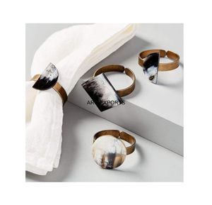 Anneau de serviette octogonal doré mariage fêtes d'anniversaire vaisselle porte-mouchoir décoratif anneau de serviette de haute qualité approvisionnement - Product Image 3