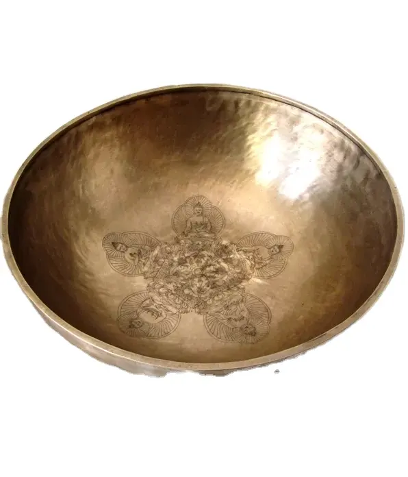 Cuenco de Canto de Metal con acabado de bronce antiguo, calidad asegurada, cuenco de Canto indio de 7 Chakras, compra del fabricante indio