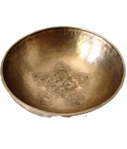 Bol chantant décoratif et métal en laiton pour le soulagement du stress Méditation Yoga Guérison spirituelle Pleine conscience 5x5x3.5 pouces - Product Image 1