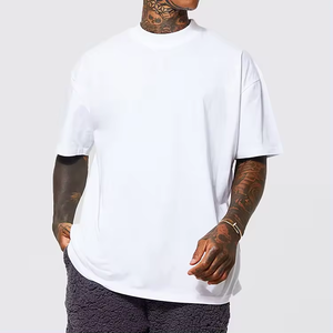 OEM logo personnalisé poids lourd 100% coton t-shirts surdimensionnés hommes été haute qualité à manches courtes t-shirt décontracté hommes avec logo - Product Image 1