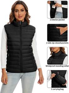 Gilet rembourré léger et résistant à l'eau pour femmes sans manches - Product Image 4