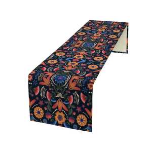 Exporter Quality Luxury Style Washable 100% Cotton Embroidered <b>Table</b> <b>Runner</b> with Custom Logo - Product Image 5