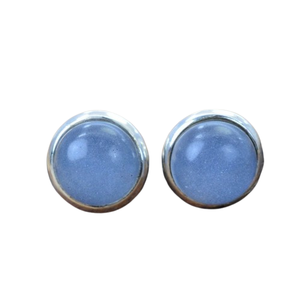 Chalcedony Gemstone <b>Stud</b> <b>Earrings</b> Jewelry For Women Silver Boho Style Jewelry 925 Sterling Silver Trending Handmade <b>Earrings</b> - Product Image 1