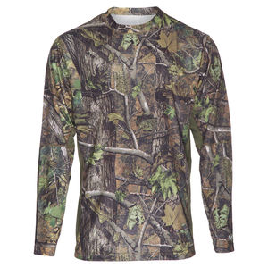 Maillot de chasse d'été respirant pour extérieur personnalisé 100% polyester Coolmax T-shirts à manches longues pour hommes - Product Image 1