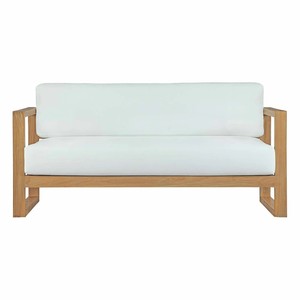 Canapé de jardin en teck 2 places mobilier d'extérieur en bois - Product Image 1