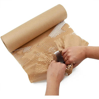 Papier d'emballage en nid d'abeille, rouleaux de papier d'emballage en nid d'abeille, papier kraft en nid d'abeille
