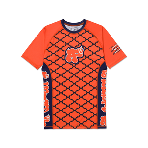 Rash Guard transpirable personalizable para hombre Top deportivo de manga corta con logotipo impreso y opción de color - Product Image 1