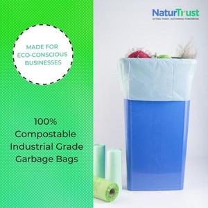 Bolsas de basura ecológicas PLA impresas de la India, logotipo personalizado, uso doméstico y comercial biodegradable, listo para exportación a granel - Product Image 3
