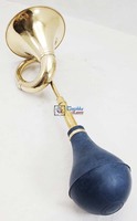 Long Brass Vintage Bulb Honky Horn with Black Rubber Plunger Clown Squeeze