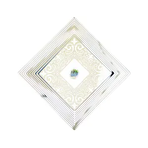 supplier crystal pendant diamond shaped 3d garden wind spinners