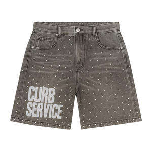 Precio al por mayor Pantalones cortos de strass Ropa de fitness Pantalones cortos de strass Spandex Poliéster Pantalones cortos de strass - Product Image 1