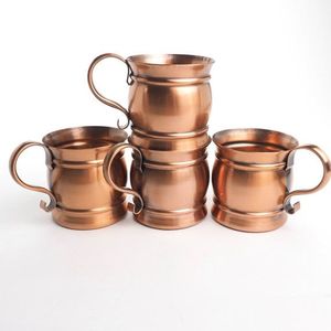 Iron <b>Cup</b> Moscow Mule for Mugs Pure Copper with Brass Handle Silver Metal Hammered Drinkware Bar Gift - Product Image 2