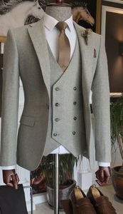NEW LATEST GREY BLAZER,WHITE SHIRT & <b>PANT</b> TUXEDO 3 PIECES SUITS WITH HIGH QUALITY of FABRICS for PARTY-WEAR/WEDDING @ 2024 - Product Image 2