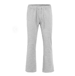 Pantalon de survêtement évasé décontracté personnalisé pour hommes Nouveau Street-wear Joggers Broderie Taille moyenne Pantalon évasé élastique en coton Impression bouffante - Product Image 1