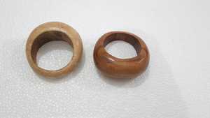 Ensemble de ronds de serviette en bois sculptés pour votre table Artisanat de serviette en bois Ensemble de 6 ronds de serviette décoratifs à vendre - Product Image 6