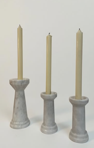 ชุดเชิงเทียนรูปทรงเรียวหินอ่อนสีขาวสุดหรูของตกแต่งบ้านหินแข็ง3ชิ้น - Product Image 3