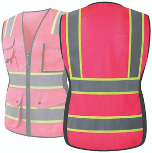 Chaleco DE SEGURIDAD amarillo de alta visibilidad Clase 3 ropa reflectante de malla sólida construcción Chaleco de seguridad de trabajo de alta visibilidad - Product Image 3