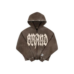 2025 dernière conception grande taille 100% coton vierge épais éponge française qualité supérieure poids lourd surdimensionné - Product Image 1