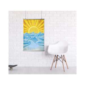 Kit de profilés en aluminium pour affiches 61 cm avec 3 paires de crochets et rails - Product Image 1