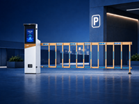 Barrière automatique AKE avec caméra ANPR, système de gestion du stationnement, écran LCD, verre trempé AG, IP54, moteur sans balais, TCP/IP