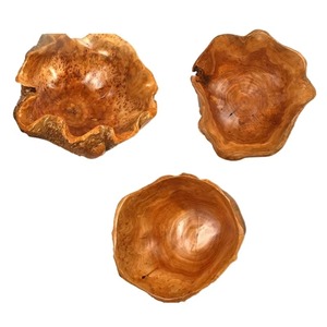 Bol décoratif en bois de style antique Pièce d'accent artisanale rustique pour la cuisine de salle à manger et les intérieurs traditionnels - Product Image 6