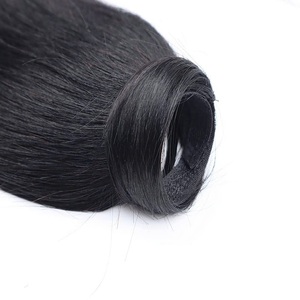 Vente en gros d'extensions de cheveux bruts queue de cheval noire vietnamienne Remy de haute qualité - Product Image 6