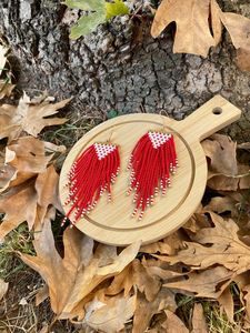 Bijoux vintage faits à la main de style bohème, boucles d'oreilles longues avec perles, accessoires de mariage tendance pour femmes - Product Image 5