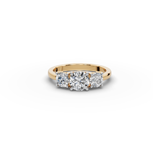 Bague de fiançailles en or jaune avec diamant de laboratoire 1,50 carat, motif géométrique, style élégant, certifiée IGI - Product Image 2