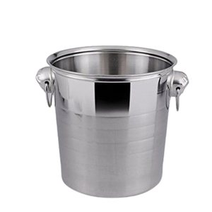 Logotipo del cliente Barware Cubo de hielo sostenible de acero inoxidable de doble pared con asa para fiestas - Product Image 5