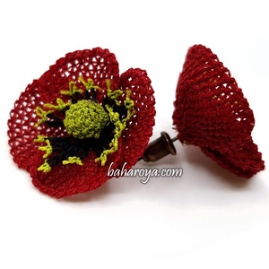 Boucles d'oreilles mode İğne Oyası Gelincik Küpe Sabit No 2 - Product Image 1