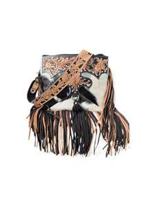 Bolso de Mano de Cuero Genuino con Diseño Azteca Occidental, Cierre de Cremallera, Impermeable, Capacidad de 2L, Calidad Premium, Estilo Boho - Product Image 3