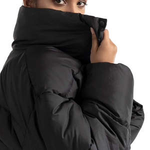 Chaqueta Corta de Invierno para Mujer, Elegante, Impermeable, Acolchada, con Cuello Alto, Forro de Nailon Transpirable, Diseño de Solapa, Acabado de Lona - Product Image 5