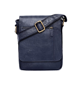 Blue leather sling <b>bag</b> 8.5 inch messenger <b>bag</b> <b>Men</b> crossbody travel <b>bag</b> Multipurpose leather <b>bag</b> <b>Small</b> leather <b>bag</b> Hot selling - Product Image 1