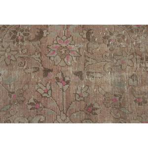 Turkish Rug, Oversize 9.6x12.5 ft Vintage Rug, <b>Brown</b> Camouflage <b>Wool</b> Rug - Product Image 5