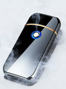 New <b>Windproof</b> USB Double-sided Charging <b>Lighter</b> with Metal Body for Daily and Outdoor Use - Product Image 2