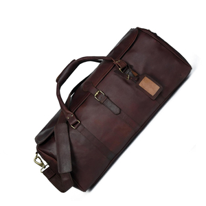 Sac de voyage unisexe de grande capacité avec logo personnalisé de qualité supérieure Bagages de voyage en cuir véritable de luxe pour hommes légers - Product Image 3