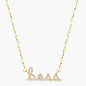 Charme Diamant Boss Collier 14k Or Massif Chaîne Réglable Pendentif pavé ensemble Certifié IGI Lab Grown Cadeau Unique Pour Elle-DS0309 - Product Image 4