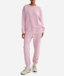 Unisex Cotton Fleece Tracksuit Set Wholesale Midweight Sweatshirt and Trouser OEM Private Label Factory Supply for Winter - Product Image 3