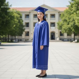 การสำเร็จการศึกษาที่สมบูรณ์แบบ! ชุดเสื้อและหมวกรอยัลบลูออกแบบได้ตามต้องการชุดสำหรับนักศึกษามหาวิทยาลัย | ขายส่งคุณภาพสูงจากเวียดนาม - Product Image 3