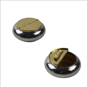 Standard Design Metal <b>Ashtrays</b> for Cigarettes Stainless Steel or Aluminum Tabletop Modern <b>Ashtray</b> for Indoor Outdoor Use - Product Image 1
