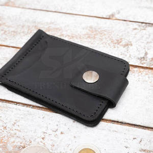 Porte-monnaie fin en cuir véritable personnalisable, couleur personnalisée, pour hommes d'affaires - Product Image 5