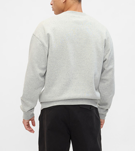 Recién llegado 2025 100% sudadera básica de tela mezclada de algodón para hombre logotipo impreso personalizado sudadera de hombro caído de gran tamaño para hombres - Product Image 4