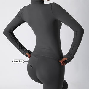 Women's Plus Size Skinny Fit Workout Set Sport Active Wear Gym Fitness <b>Yoga</b> <b>Jacket</b> Eco-Friendly Breathable Anti-Bacterial - Product Image 6