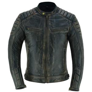Veste de luxe en cuir véritable avec poche de style fermeture à glissière sur le devant Veste classique avec fermeture à glissière Durable Doux et élégant - Product Image 1
