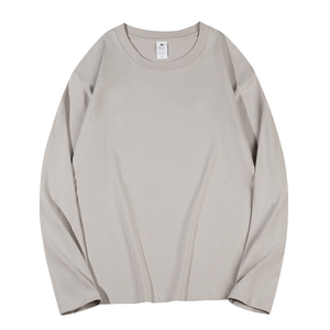 เสื้อยืดแขนยาวผ้าฝ้ายทรงหลวมโลโก้ตามสั่ง - Product Image 4