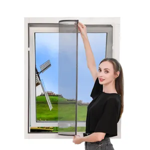 DIY สาระกัดหน้าต่างแม่เหล็กแบบมีกาวในตัวผลิตภัณฑ์แถบแม่เหล็กหน้าจออลูมิเนียม Windows