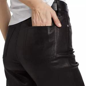 Women's Stylish Boot Cut Leather Pants High-Quality Genuine Leather <b>Perfect</b> <b>Fit</b> for Casual and Formal Wear - Product Image 5