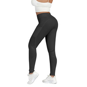 Seamless <b>Leggings</b> in Black Color <b>With</b> <b>Pockets</b> Spandex Women Workout Fitness Gym Yoga <b>Leggings</b> Wholesale OEM Customized - Product Image 3
