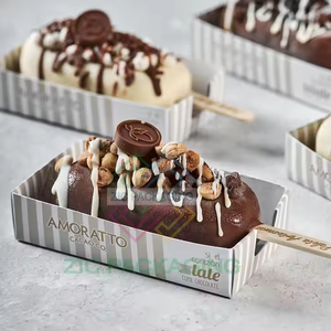 Fast Food çıkar gıda ambalajı yapışmaz Waffle Mini gözleme krep kağit kutu tepsi suşi krep Brownie barbekü çerez ekmek ambalaj - Product Image 2